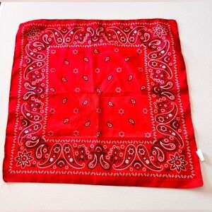 Classic Red Paisley Bandana Scarf